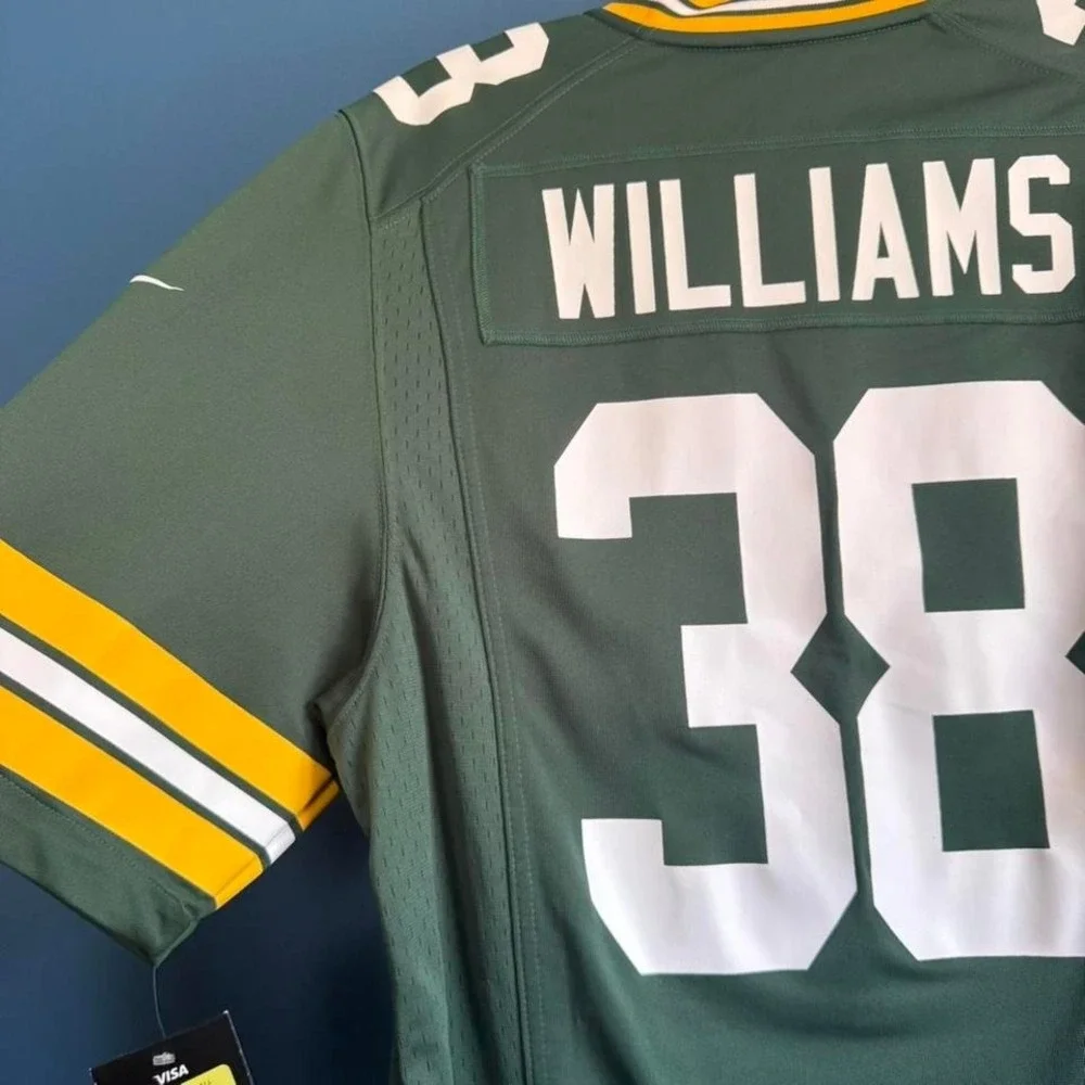 Nike Green Bay Packers Jersey Men's Size Small #38‎ Williams NWT Football NFL